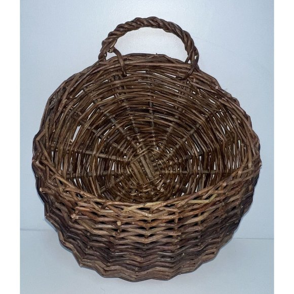 Unbranded Other - Vintage Wicker Wall Hanging Basket Cottagecore Country Grandmacore Rustic Boho